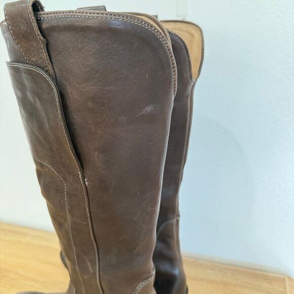 Frye Paige Tall Riding Knee High Boots Women's Brown Leather Size 9 - Picture 10 of 16